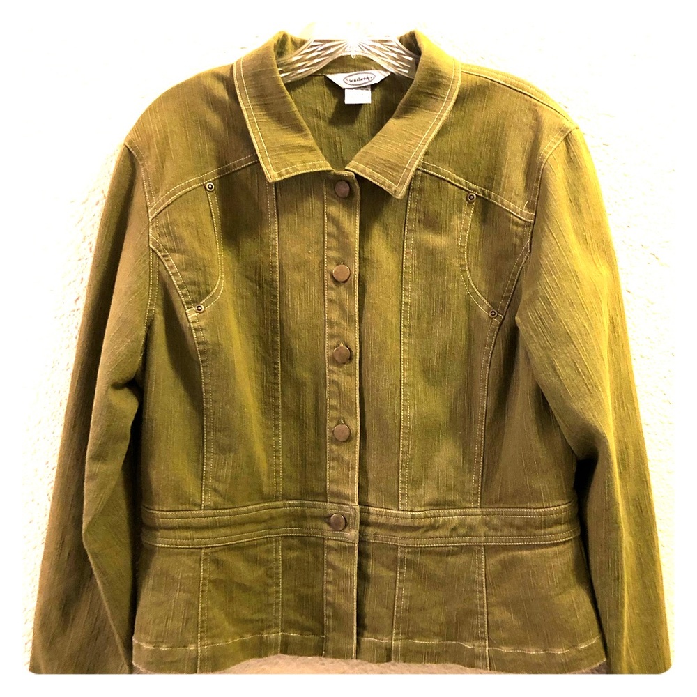 Vintage style Stonebridge green denim jacket